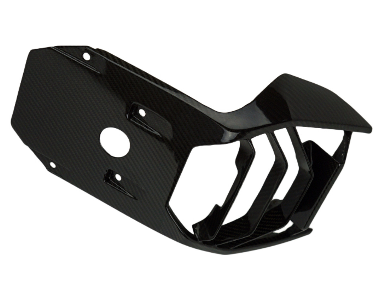 Belly Pan in Glossy Twill Weave Carbon Fiber for KTM Duke 390 2017-2023