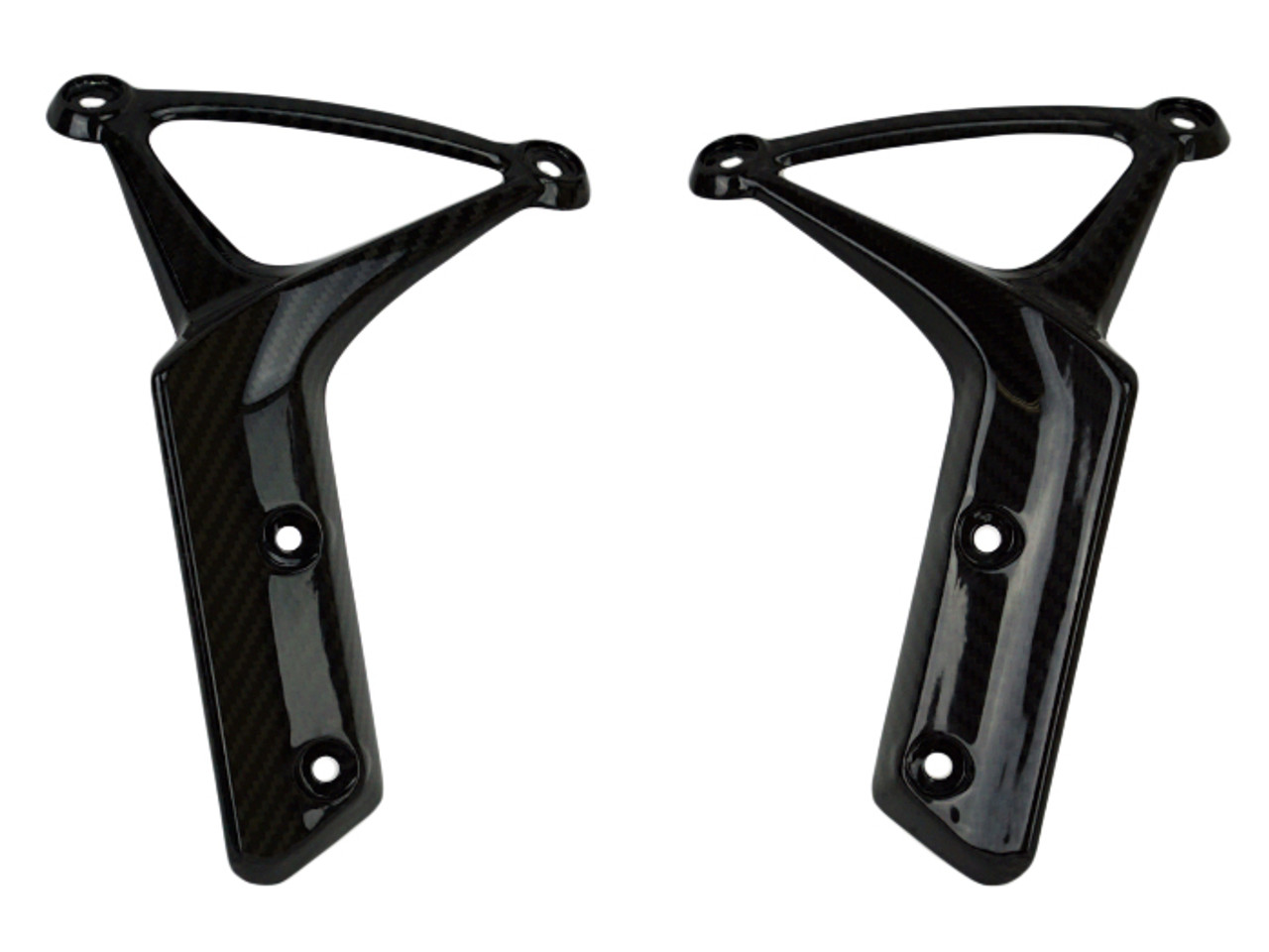 Front Fender Sides in Glossy Twill Weave Carbon Fiber for Kawasaki Z900RS