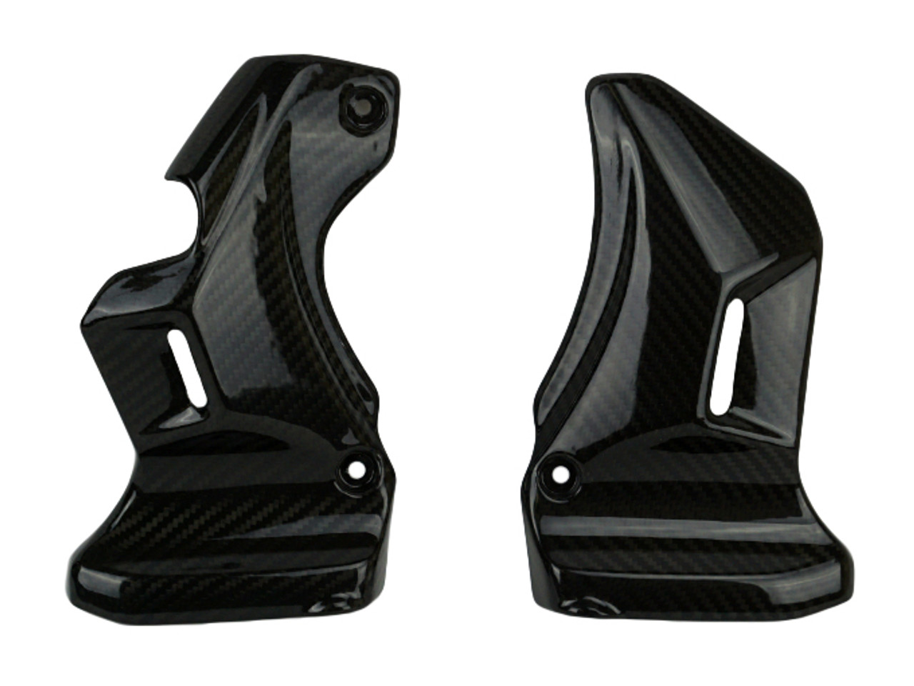 Frame Covers ( at Steering Head ) in Glossy Twill Weave Carbon Fiber for Kawasaki Z900RS
