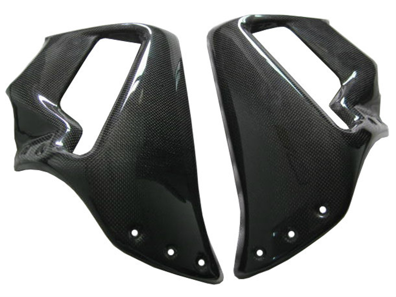 Front Airbox Covers for Harley-Davidson VRSCF V- Rod Muscle in Glossy Plain Weave Carbon Fiber