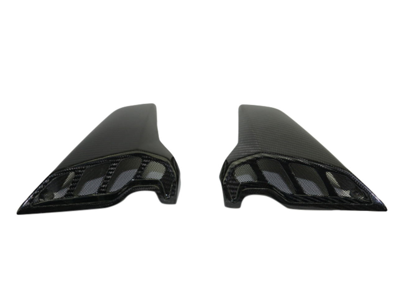 Air Intakes w/ Mesh Grills in Glossy Twill Weave Carbon Fiber for Yamaha FZ-09-MT-09 2017+