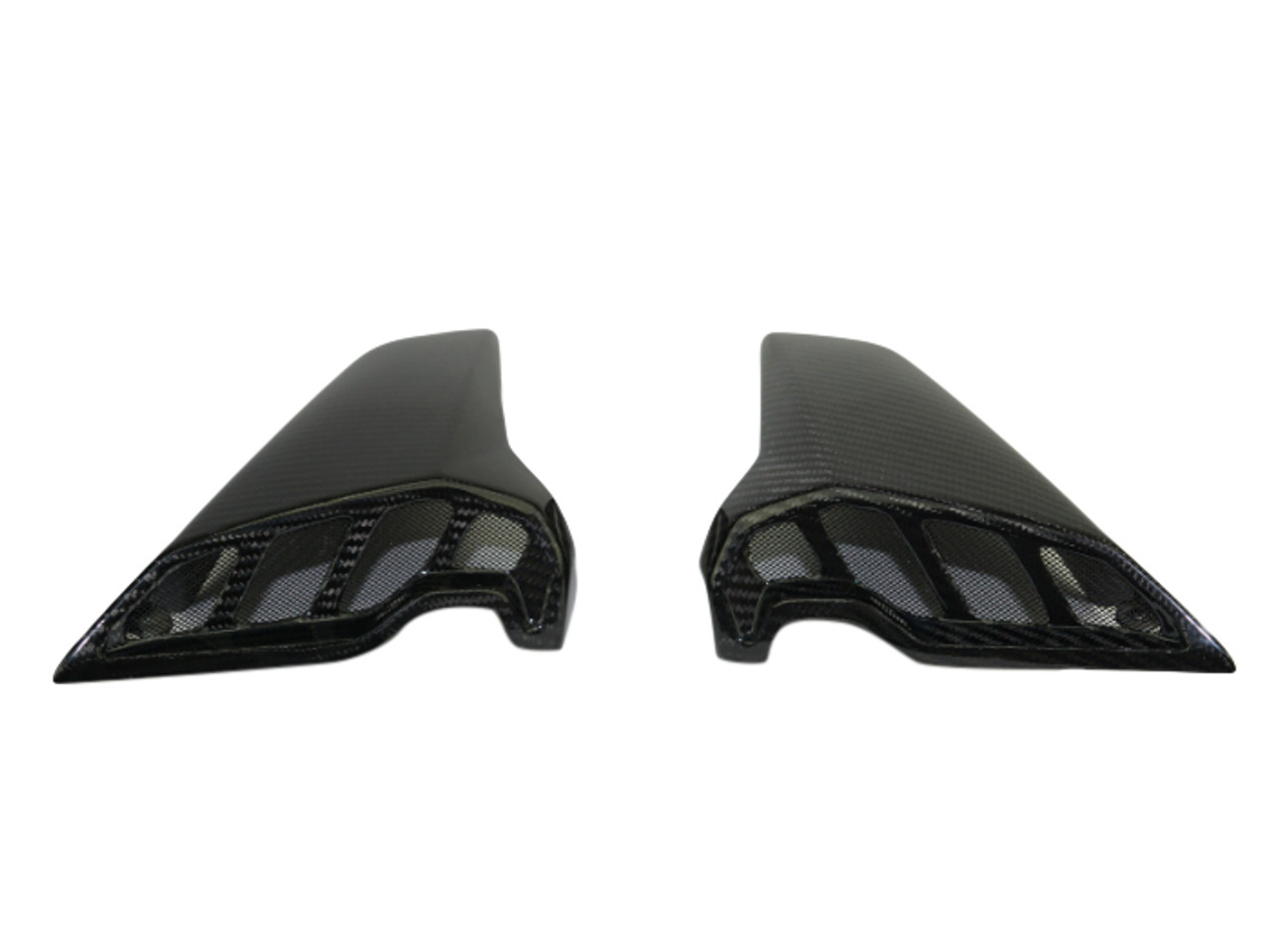 Air Intakes w/ Mesh Grills in Glossy Twill Weave Carbon Fiber for Yamaha FZ-09-MT-09 2017-2020