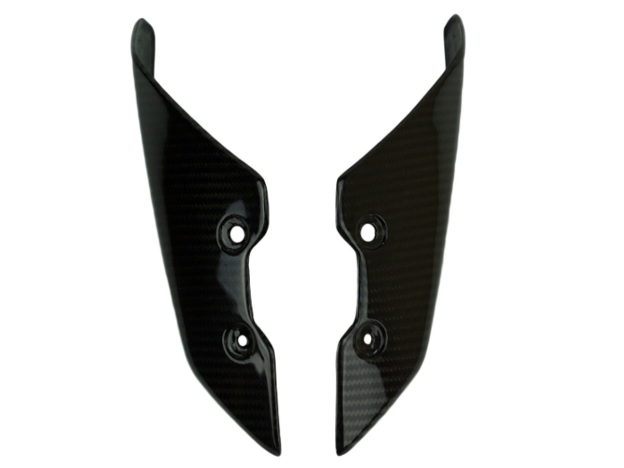 Windscreen Side Panels in Glossy Twill Weave Carbon Fiber for Yamaha FZ-10-MT-10