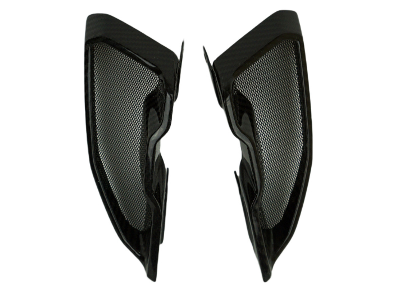 Air Intakes in Glossy Twill Weave Carbon Fiber for Yamaha FZ-10-MT-10