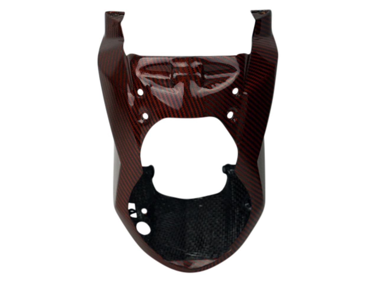 Front Headlight Mask in Black and Orange Glossy Twill weave Carbon Fiber for KTM Superduke / R 990 2007 - 2012