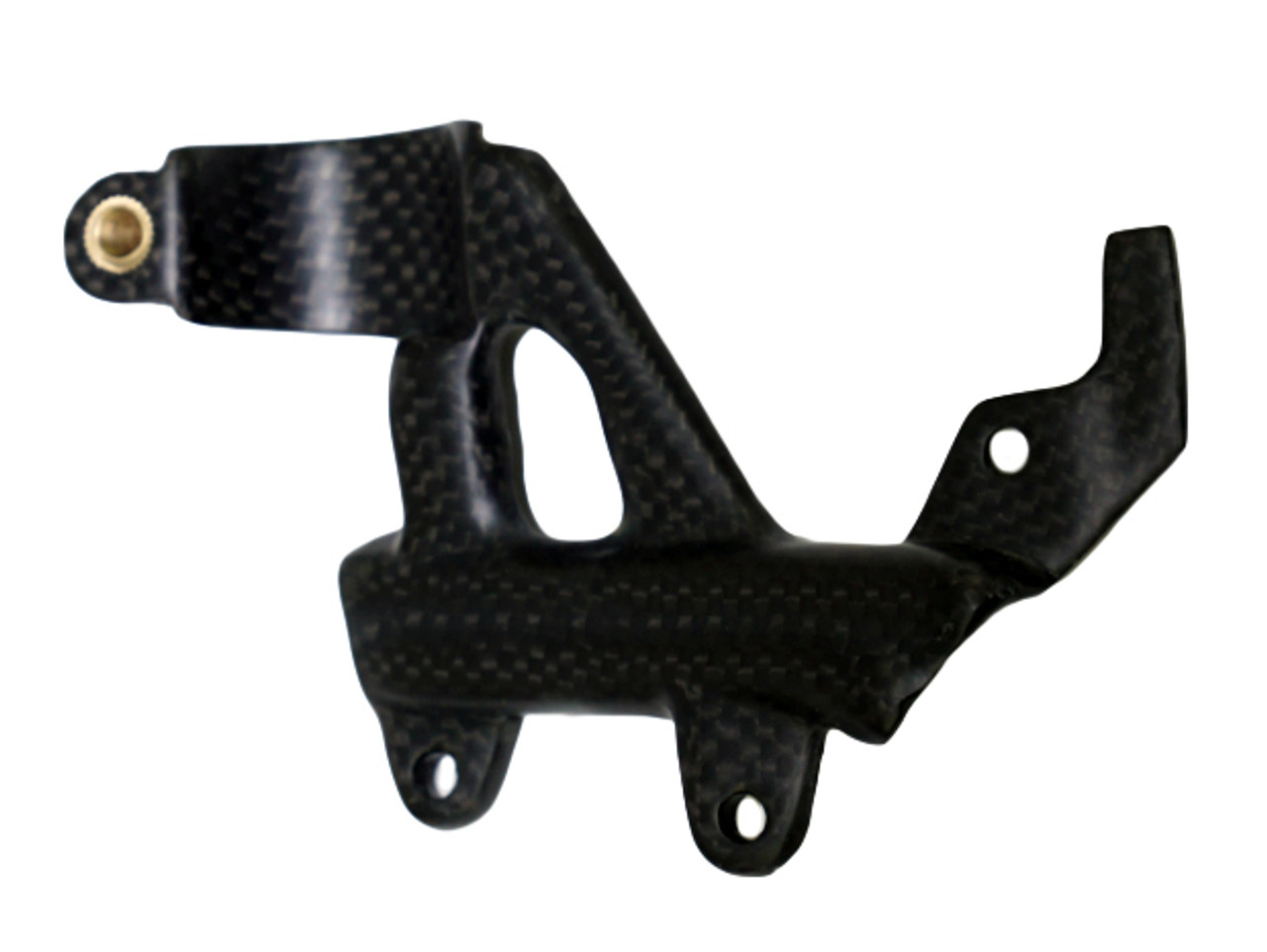 Rear Brake Fluid Bracket in Matte Plain Weave Carbon Fiber for Ducati Panigale V4