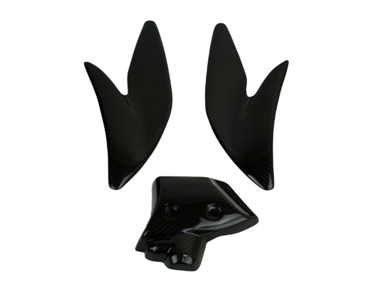 Lower Side Panels in Glossy Twill Weave shown for Yamaha R1 09-14.