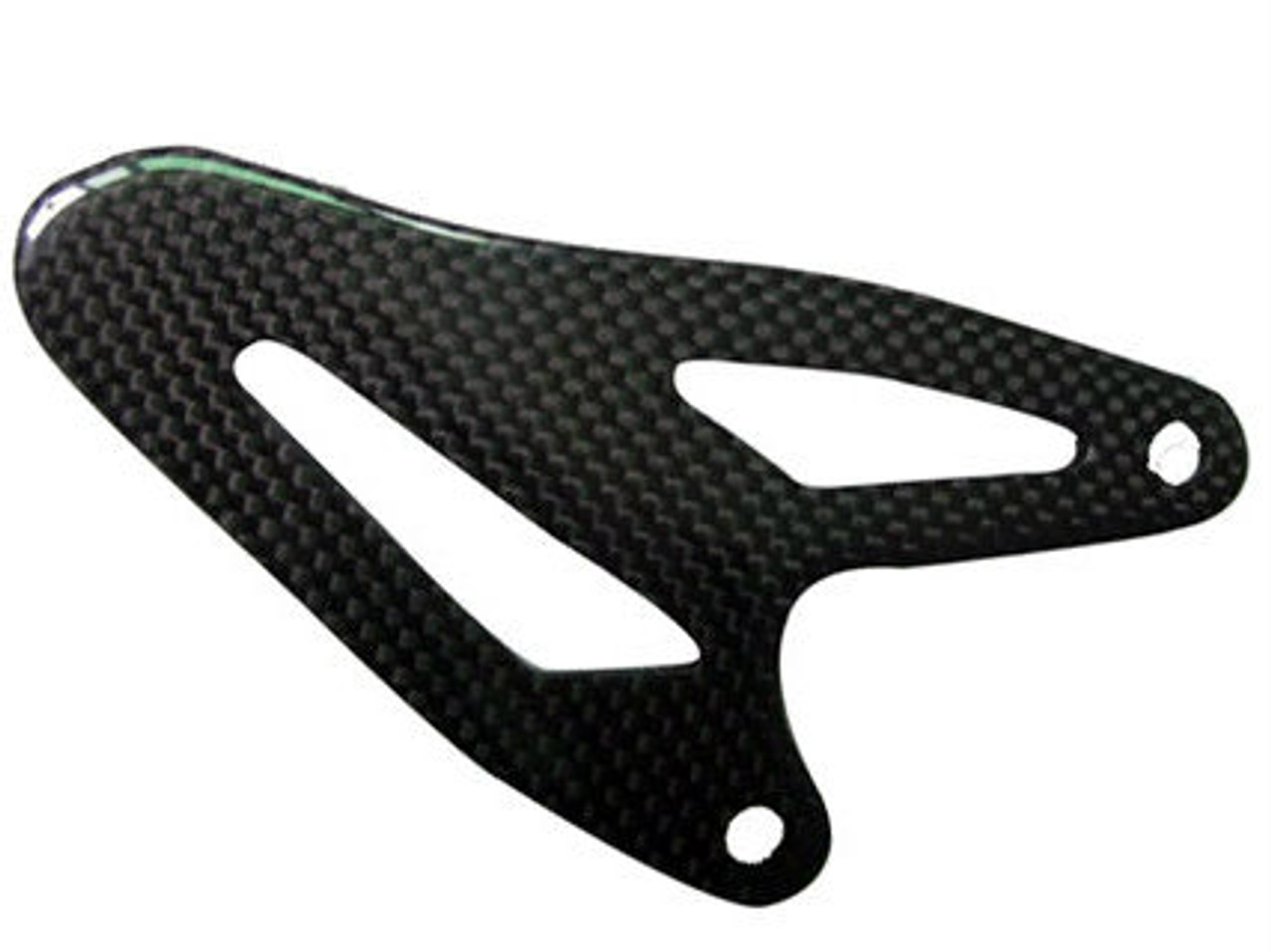 Heel Plate for Ducati Streetfighter in Glossy Plain Weave Carbon Fiber