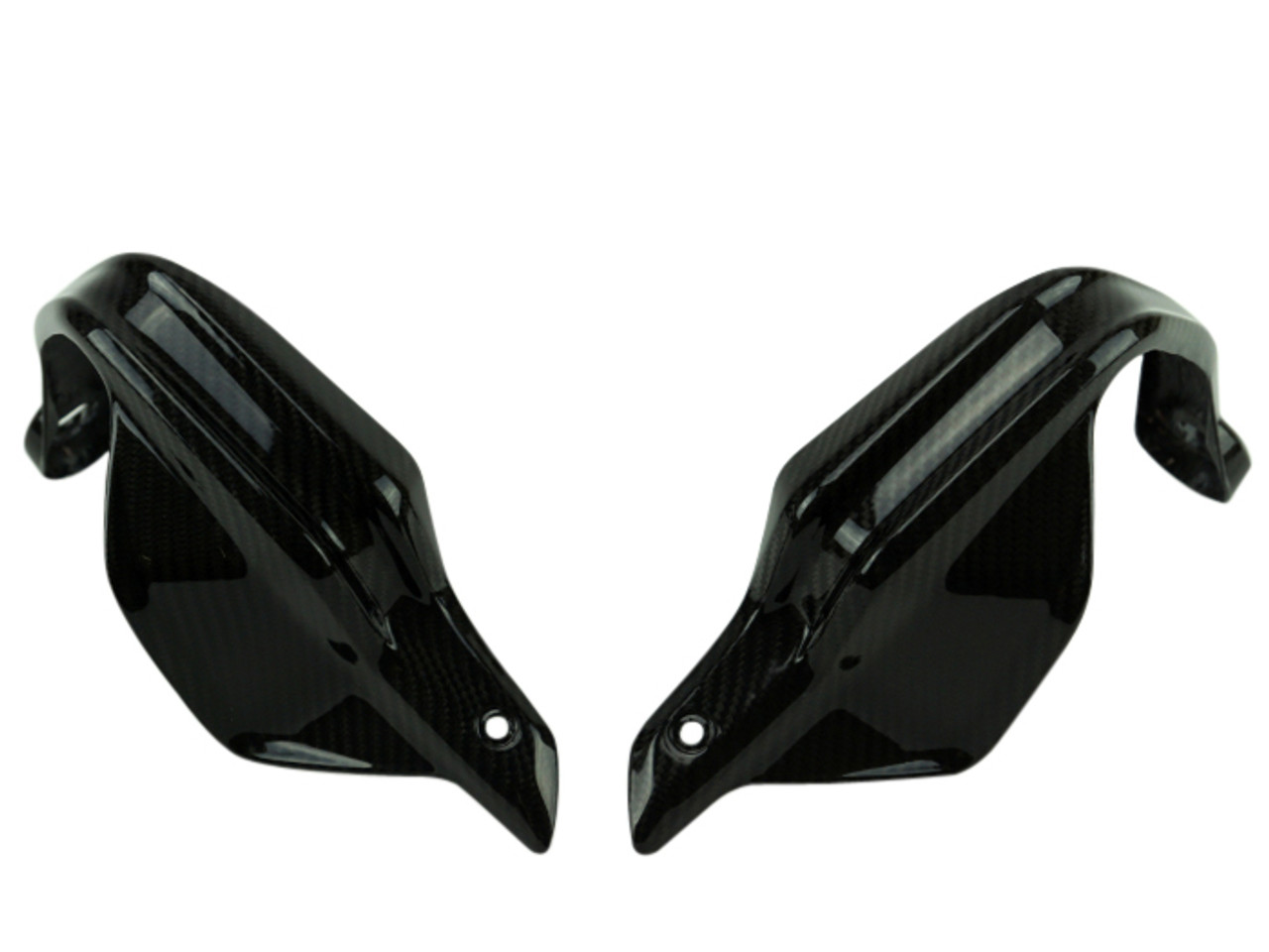 Hand Guards in Glossy Twill Weave shown  for BMW S1000XR.