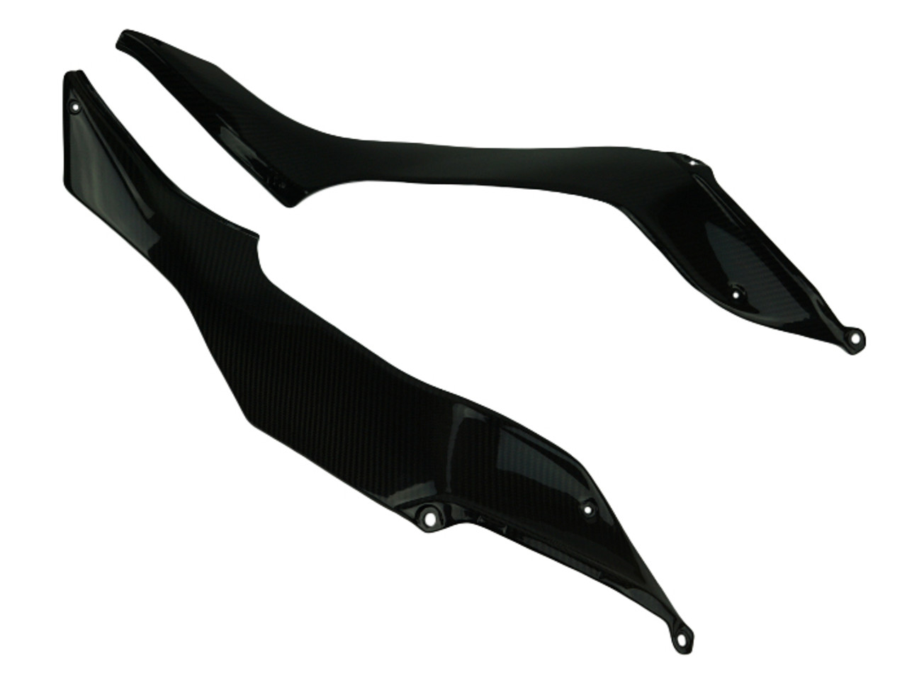 Under Tank Covers in Glossy Twill Weave Carbon Fiber for Kawasaki H2 SX