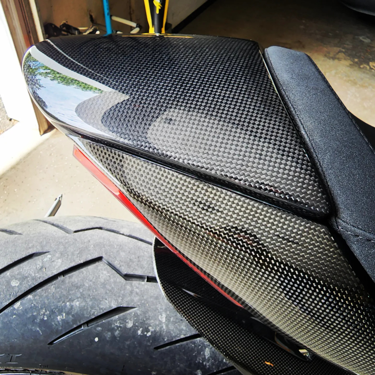 (Discontinued) Pillion Seat Cover in Carbon with Fiberglass for Ducati XDiavel