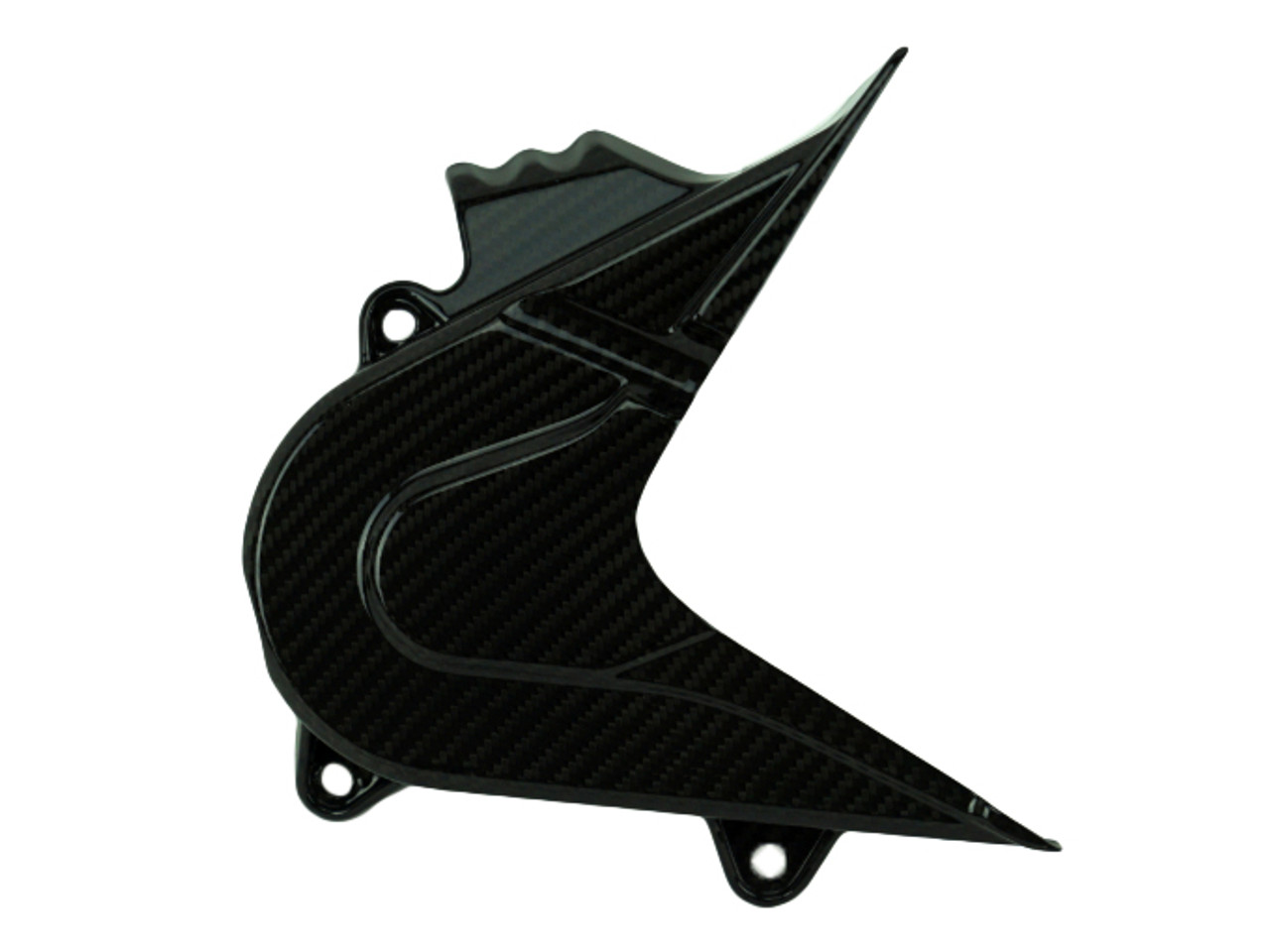 Sprocket Cover in Glossy Twill Weave Carbon Fiber for KTM 790 Adventure