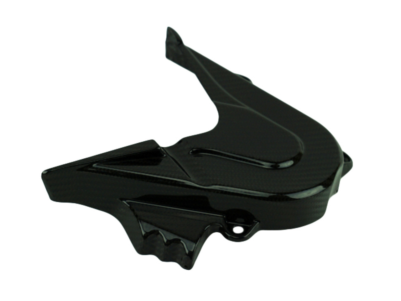 Sprocket Cover in Glossy Twill Weave Carbon Fiber for KTM 790 Adventure