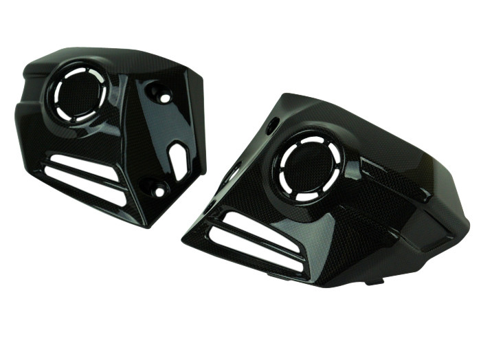 Engine Covers ( Fronts) in Glossy Twill Weave Carbon Fiber for Honda Gold Wing 2018+