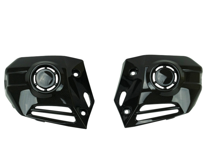 Engine Covers ( Fronts) in Glossy Twill Weave Carbon Fiber for Honda Gold Wing 2018+