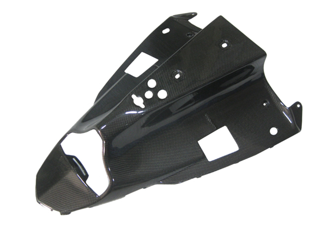 Glossy Plain Weave Carbon Fiber Under Tail for Yamaha R1 09-14