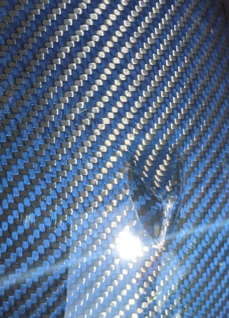 Heat Shield (heat foil inside) in Black and Blue Glossy Twill Weave 100% Carbon Fiber for Ducati 1198,1098, 848