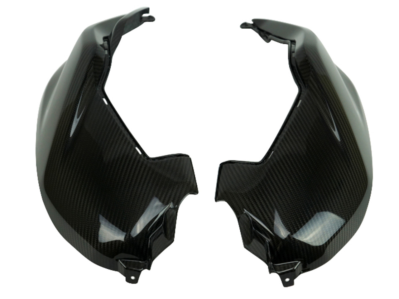 Tank Sides in Glossy Twill Weave 100% Carbon Fiber for Yamaha MT-07 2018+