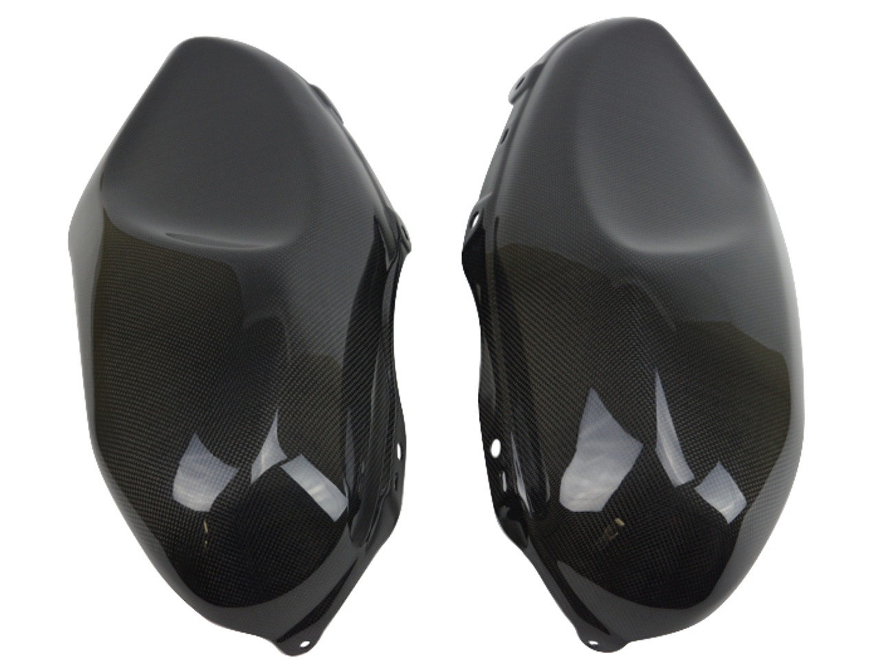 Tank Side Covers in Glossy Twill Weave 100% Carbon Fiber for Yamaha XSR900