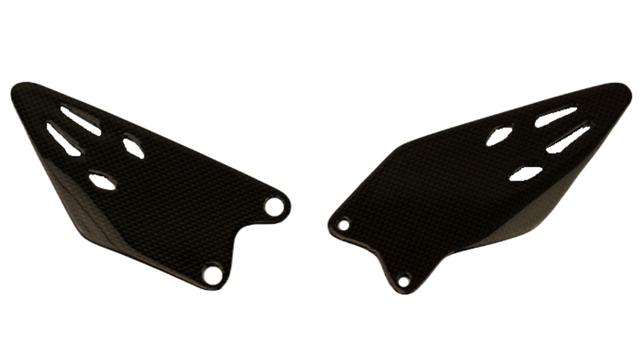 Heel Plates in 100% Carbon Fiber for Kawasaki ZX6R 2019+