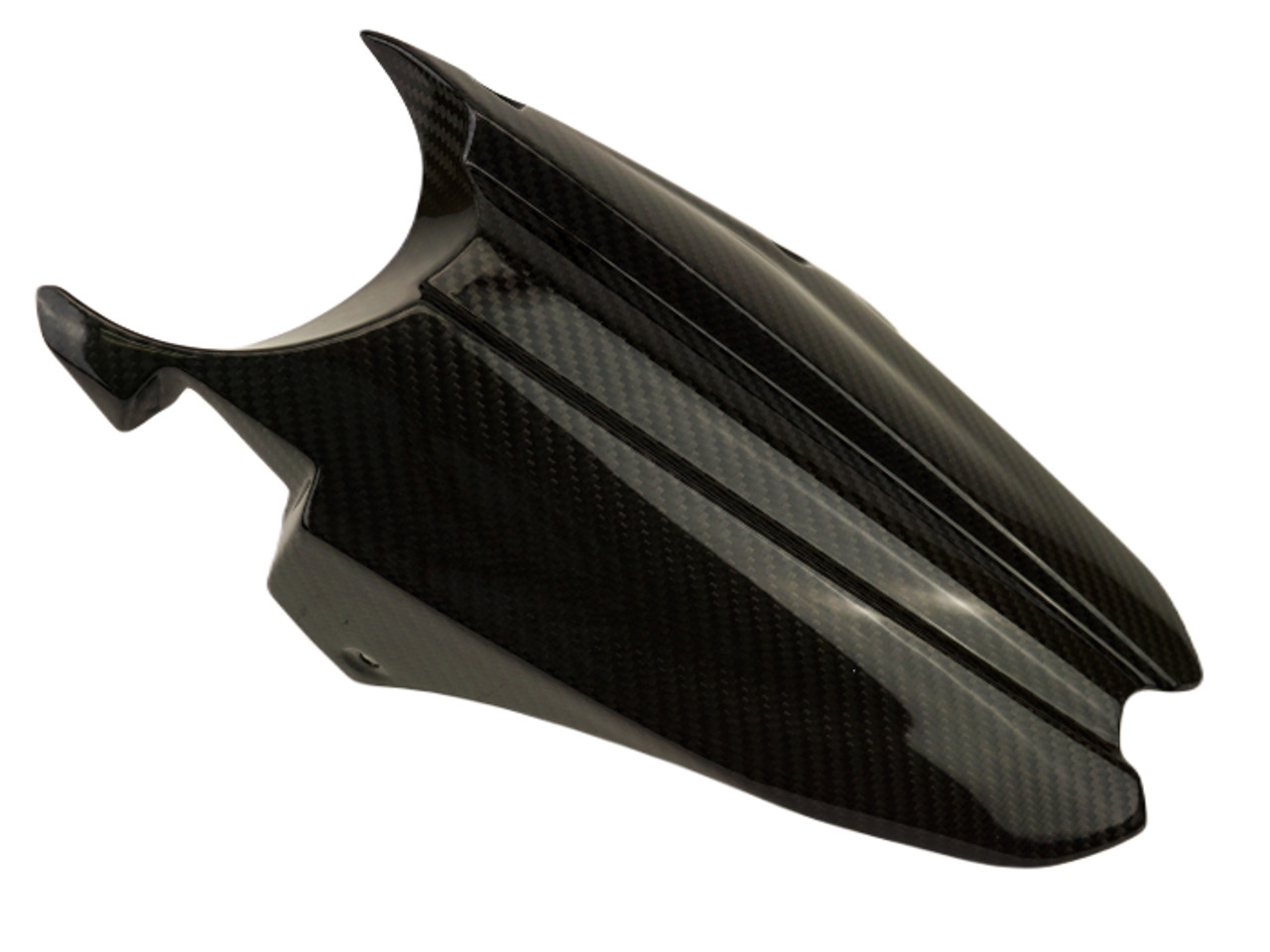 Rear Hugger in Glossy Twill Weave Carbon Fiber for Triumph Street Triple 2013-2016

