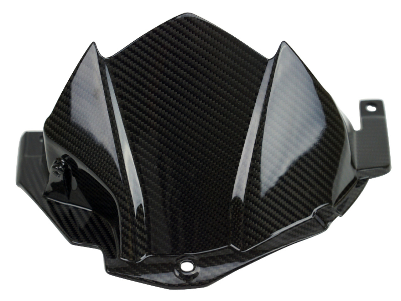 Rear Hugger in Glossy Twill Weave Carbon Fiber for Kawasaki Z H2