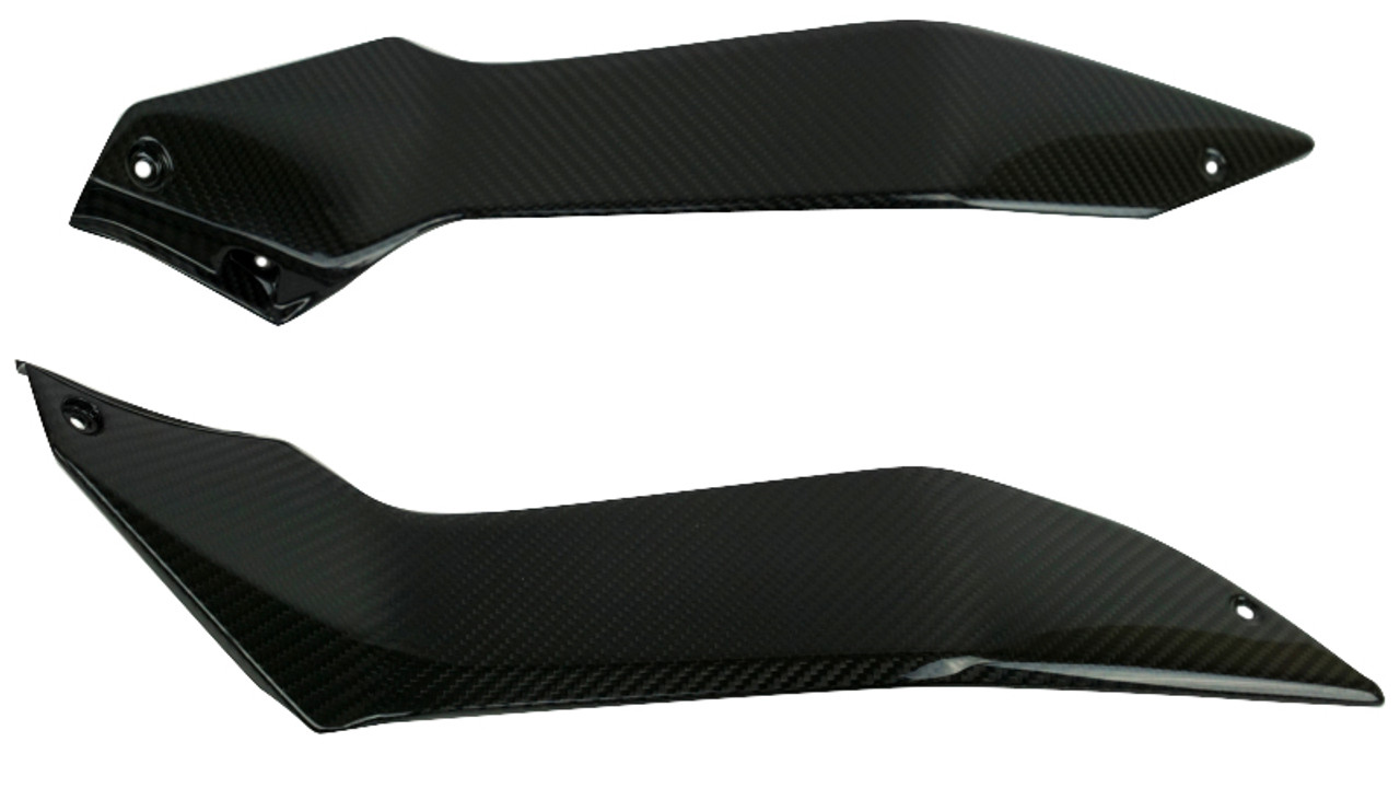 Under Tank Covers in Matte Twill Weave Carbon Fiber for Kawasaki Z H2