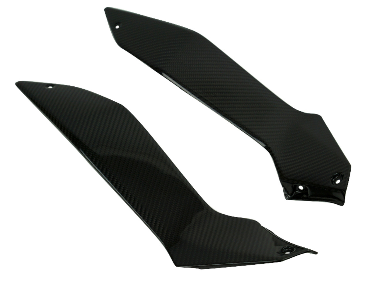 Under Tank Covers in Matte Twill Weave Carbon Fiber for Kawasaki Z H2