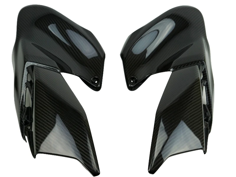 Tank Side Covers in Glossy Twill Weave Carbon Fiber for Kawasaki Z900 2020-2024