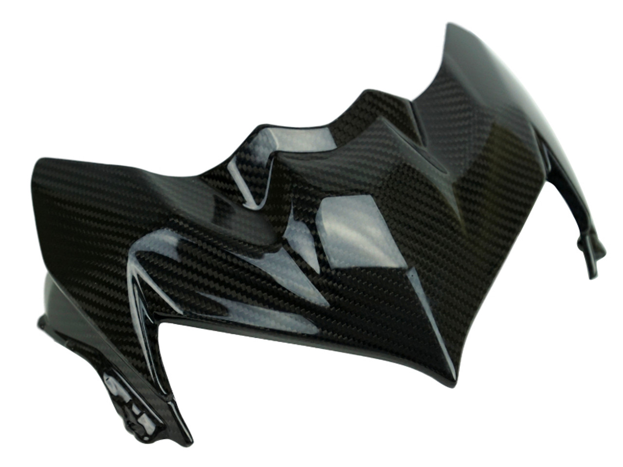 Front Fairing Upper in Glossy Twill Weave Carbon Fiber for Kawasaki Z900 2020+