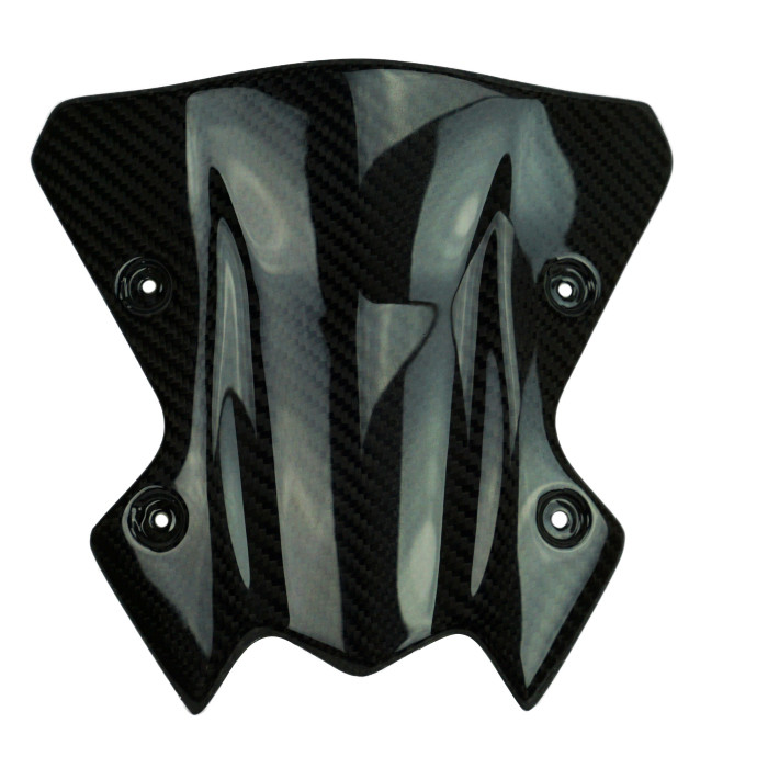 Windscreen in Glossy Twill Weave Carbon Fiber for Kawasaki Z900 2020-2024
