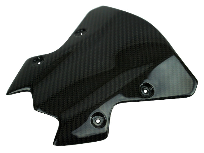Windscreen in Glossy Twill Weave Carbon Fiber for Kawasaki Z900 2020-2024
