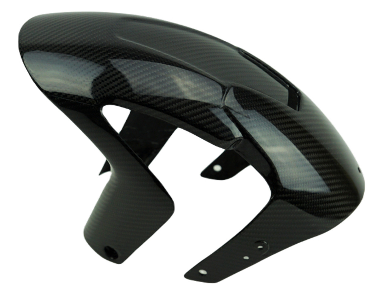 Front Fender in Glossy Twill Weave 100% Carbon Fiber for Aprilia RS660, Tuono 660