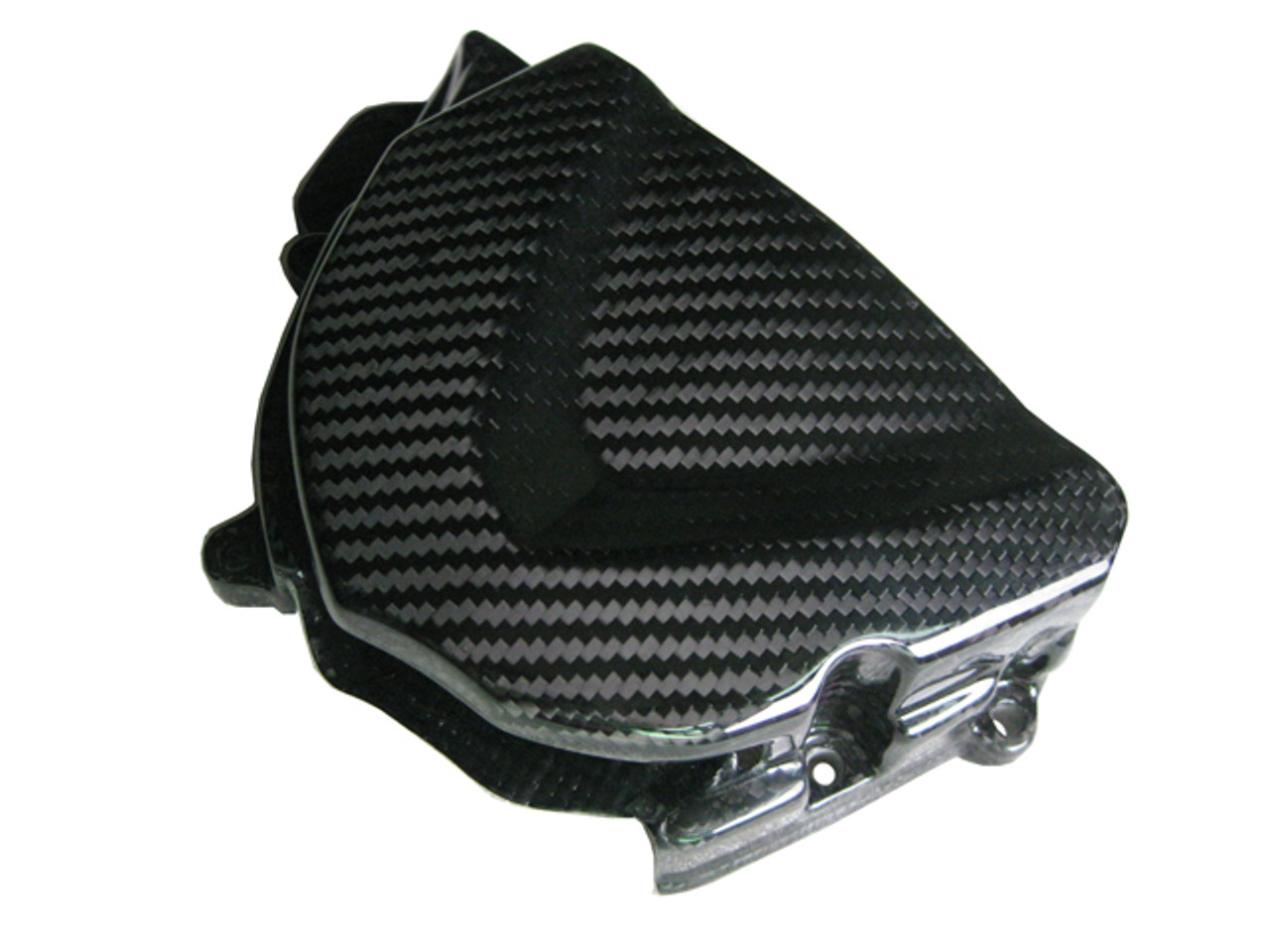 Glossy Twill Weave Carbon Fiber Sprocket Cover for Triumph Daytona 675 06+, Street Triple 06+