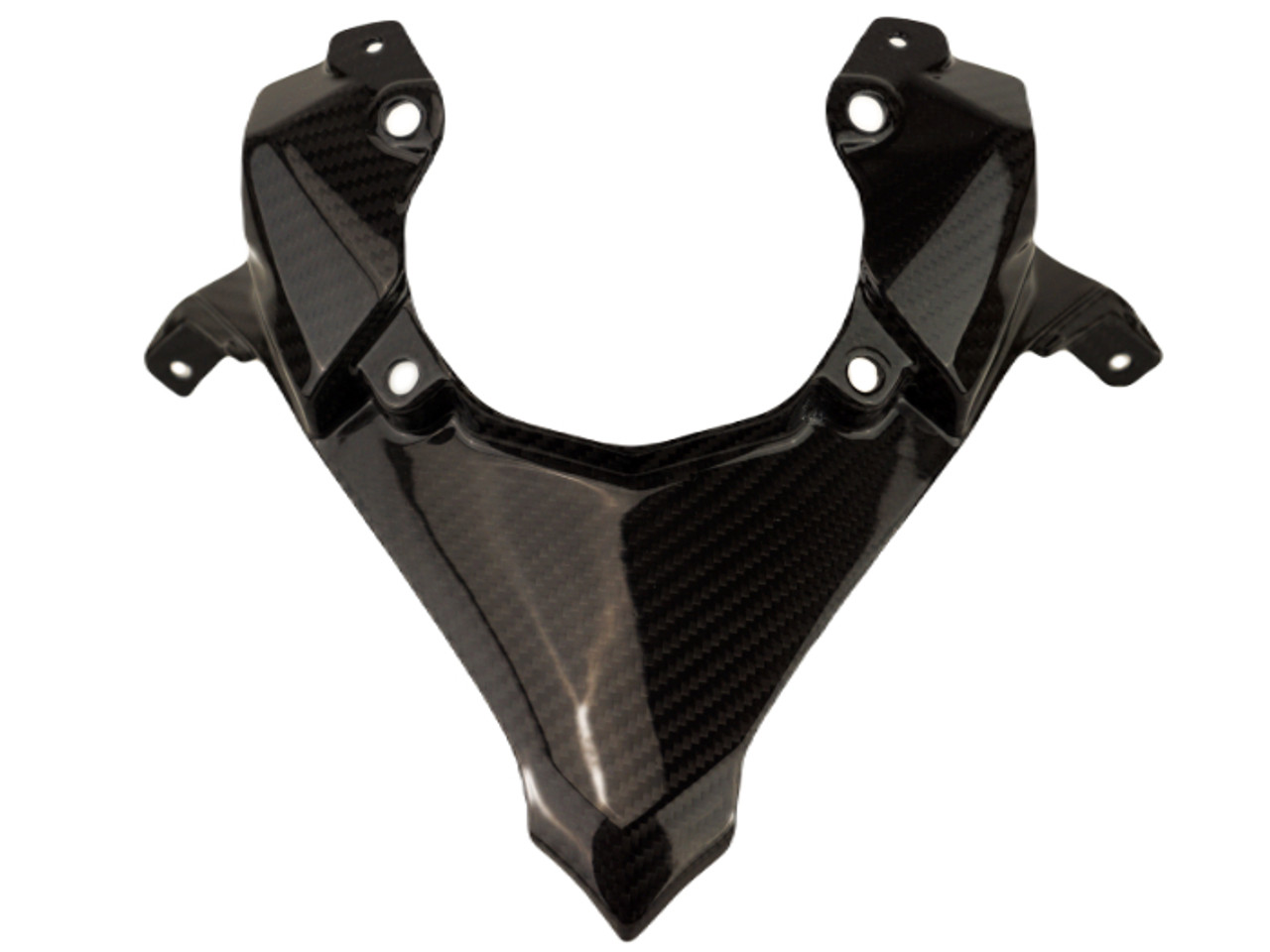 Top of Front Cowl in Glossy Twill Weave 100% Carbon Fiber for Kawasaki Z650 2020+