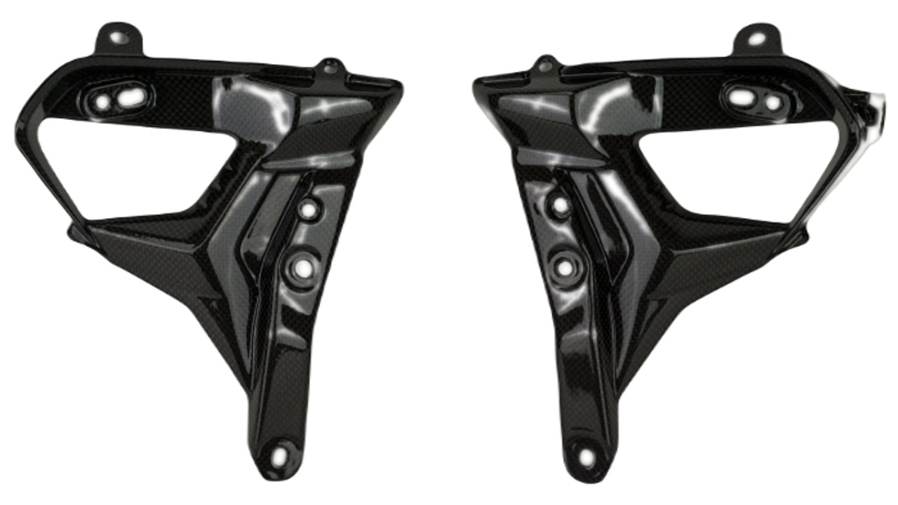 Inner Radiator Cowls in Glossy Plain Weave 100% Carbon Fiber for Triumph Street Triple 765 R,S 2020+