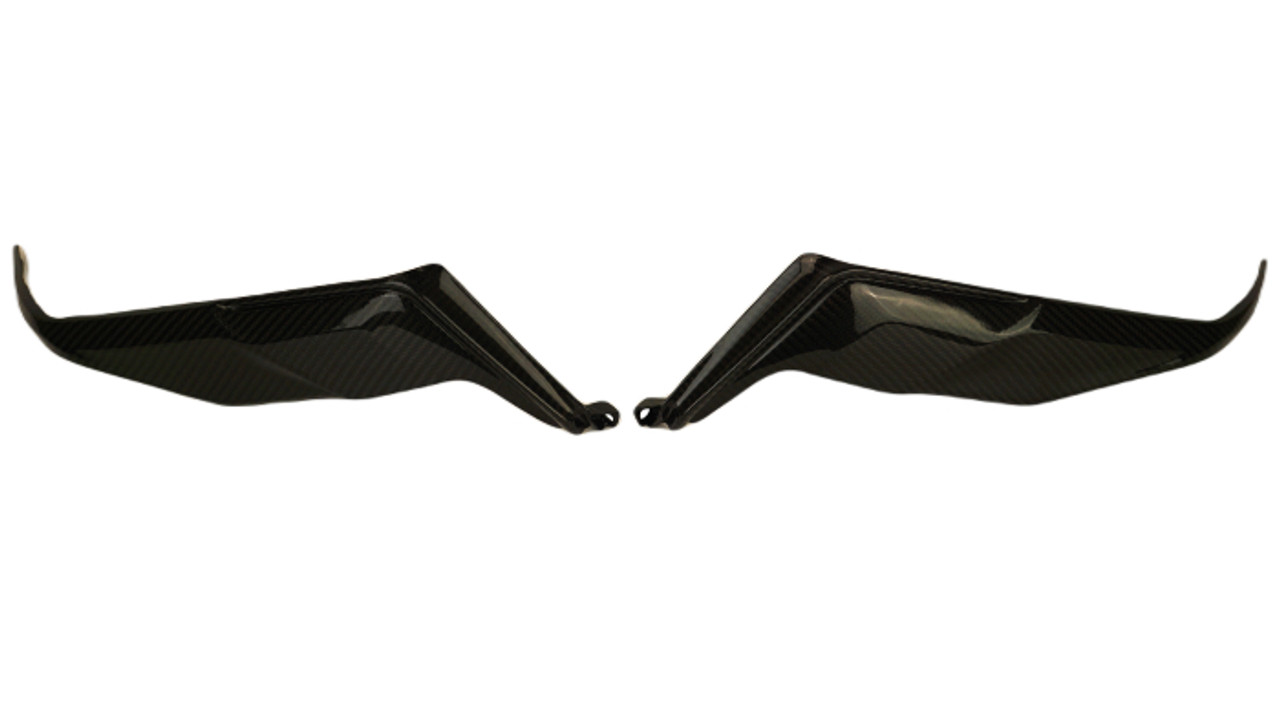 Under Tank Panels in Glossy Twill Weave Carbon Fiber for Triumph Street Triple 765 R,S 2020+