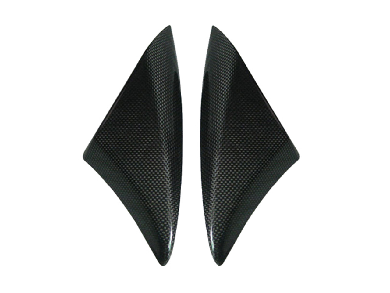 Glossy Plain Weave Carbon Fiber Air Scoops for Kawasaki Z 1000 2010+
