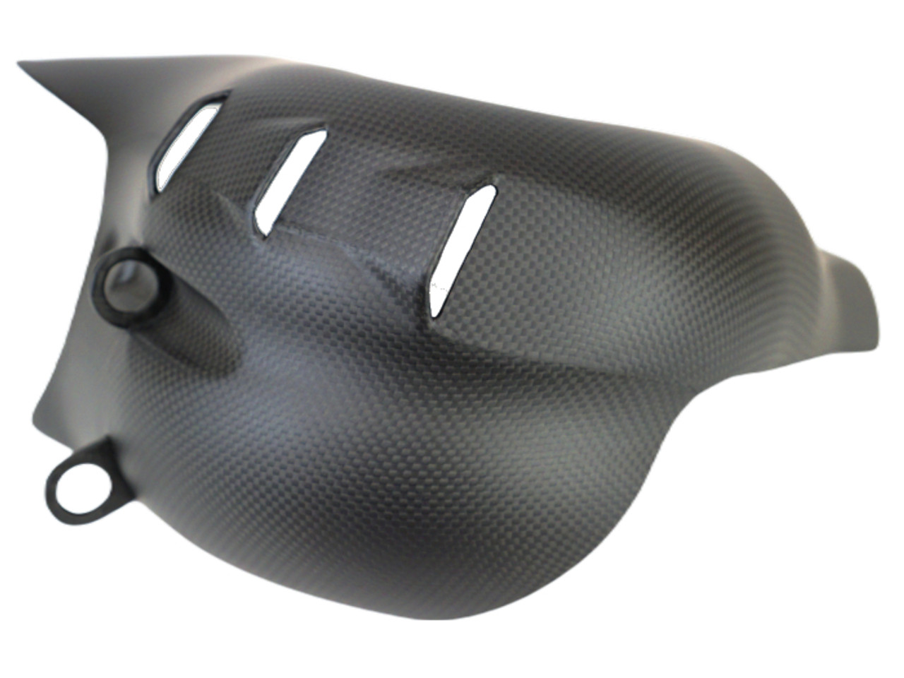 Exhaust Cover in Matte Plain Weave Carbon Fiber for Ducati Panigale V4R