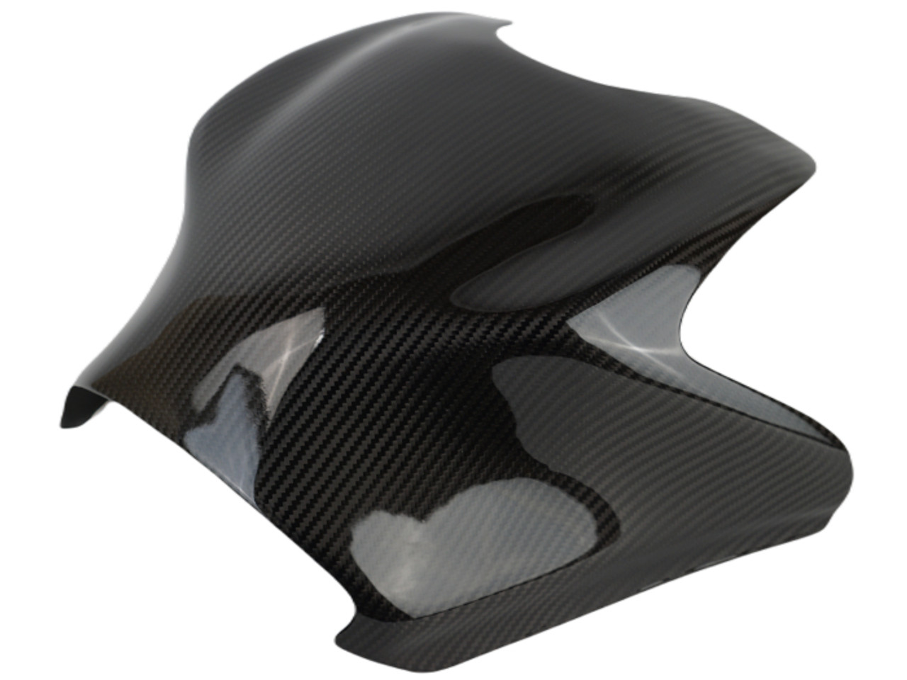 Tank Cover in Glossy Twill Weave 100% Carbon Fiber for Kawasaki H2