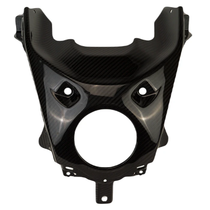 Front Tank Cover in Glossy Twill Weave Carbon Fiber for Yamaha MT-07 2021-2024