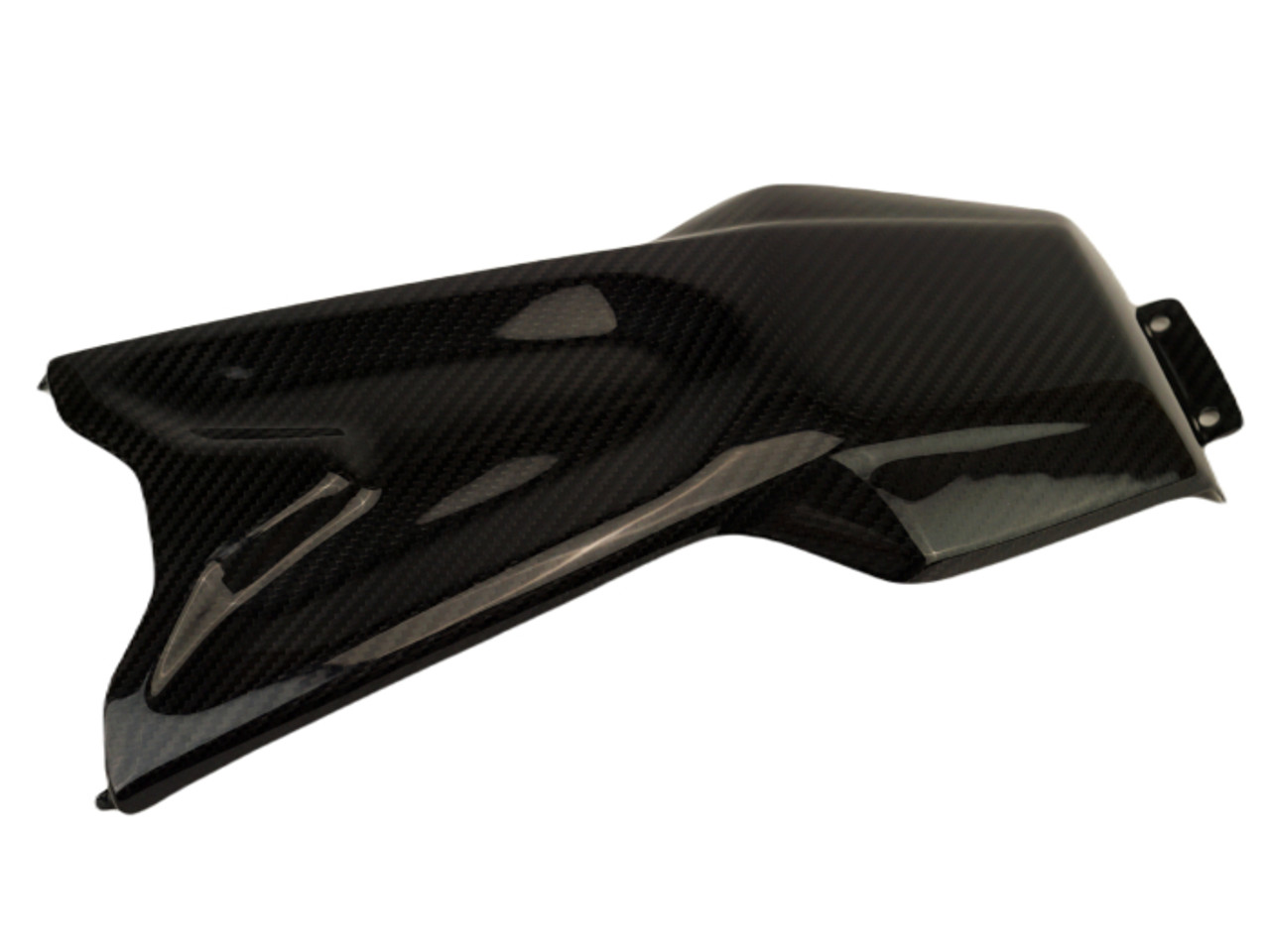 Rear Tank Cover in Glossy Twill Weave Carbon Fiber for Yamaha MT-07 2021+