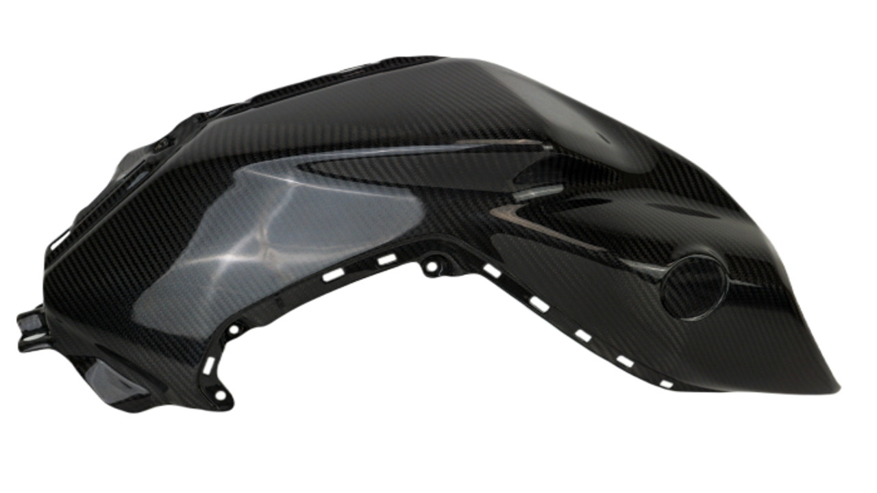 Air Duct Covers in Glossy Twill Weave Carbon Fiber for Yamaha MT-07 2021+