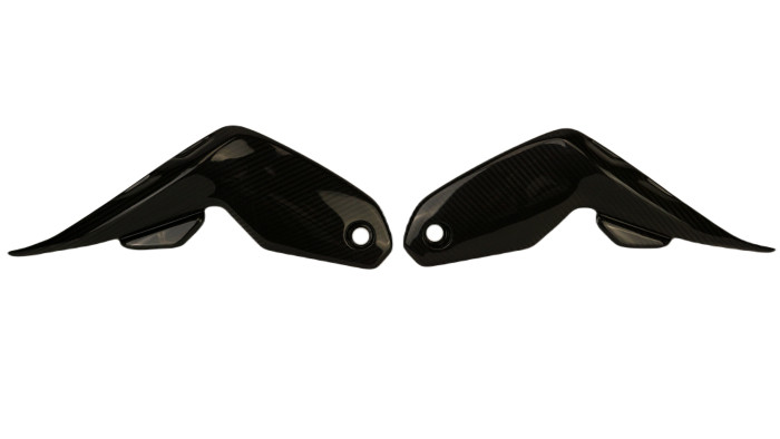Under Tank Covers in Glossy Twill Weave Carbon Fiber for Yamaha MT-07 2021-2024
