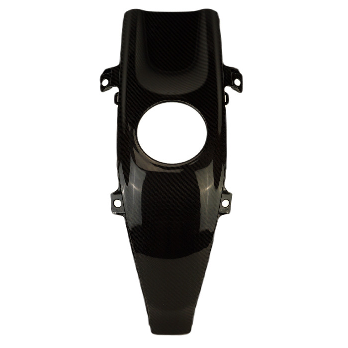 Tank Cover in Glossy Twill Weave Carbon Fiber for Yamaha R7 2022-2025