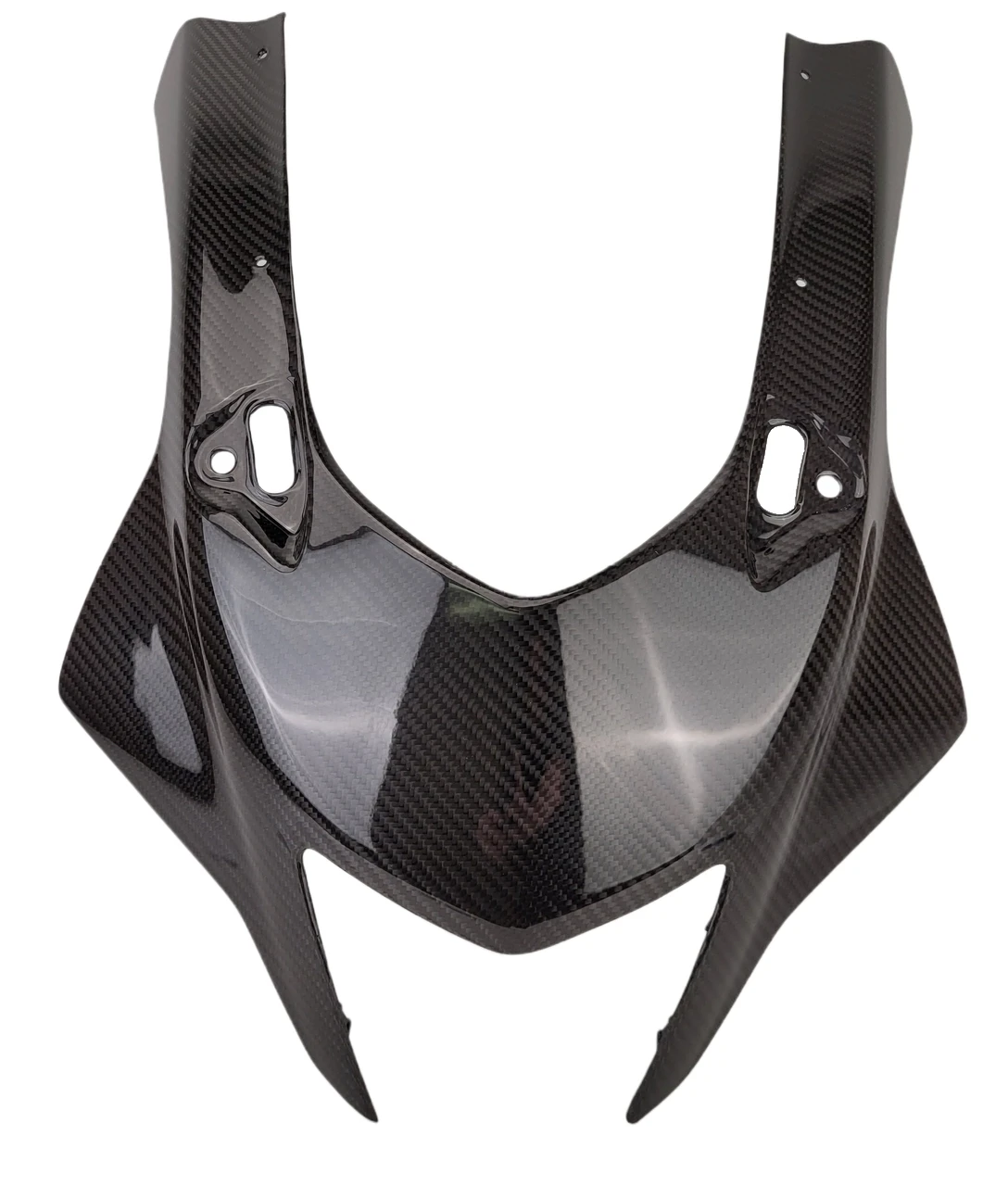 Front Fairing in Glossy Twill Weave Carbon Fiber for Yamaha R7 2022-2025