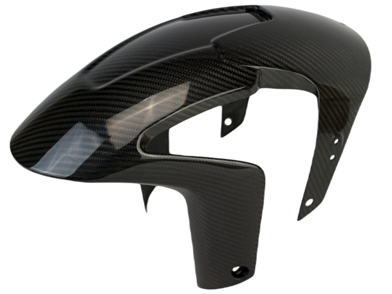 Front Fender in Glossy Twill Weave Carbon Fiber for Aprilia RSV4 2021+, Tuono V4 2021+