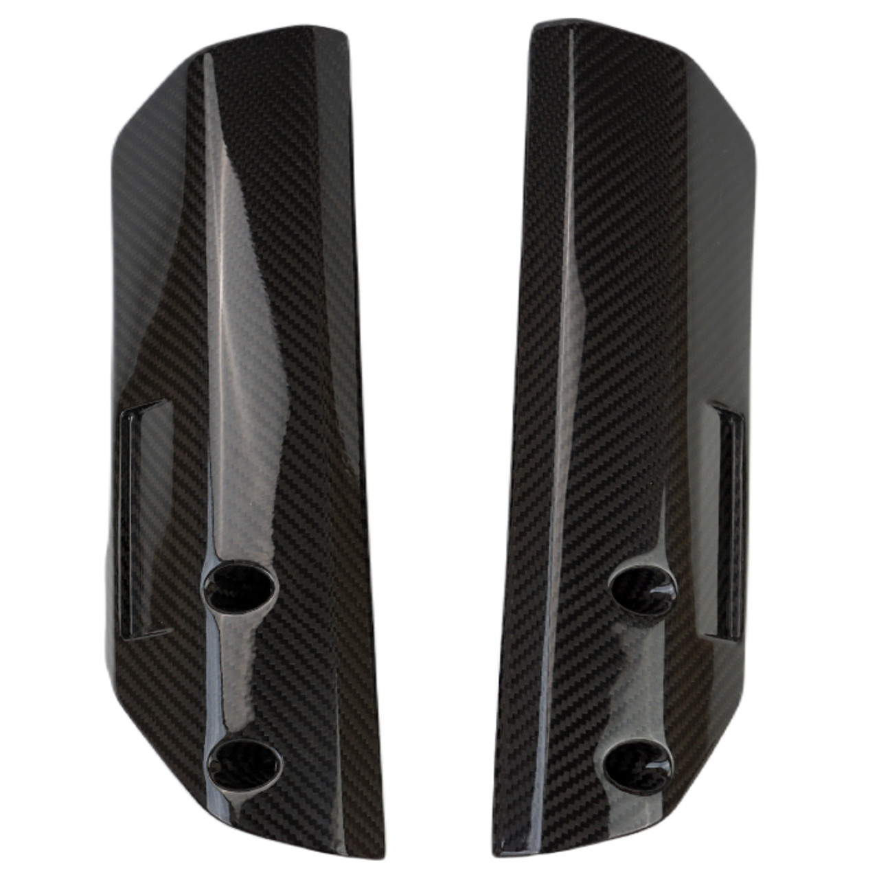 Fork Sides in Glossy Twill Weave Carbon Fiber for KTM 790/890 Adventure R, Rally