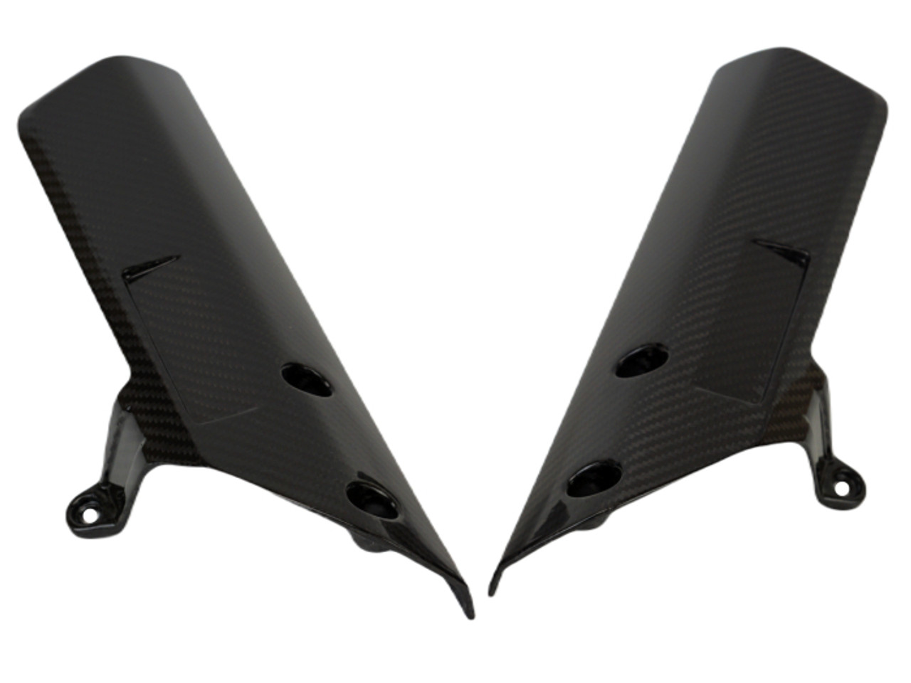 Fork Sides in Glossy Twill Weave Carbon Fiber for KTM 790/890 Adventure R, Rally