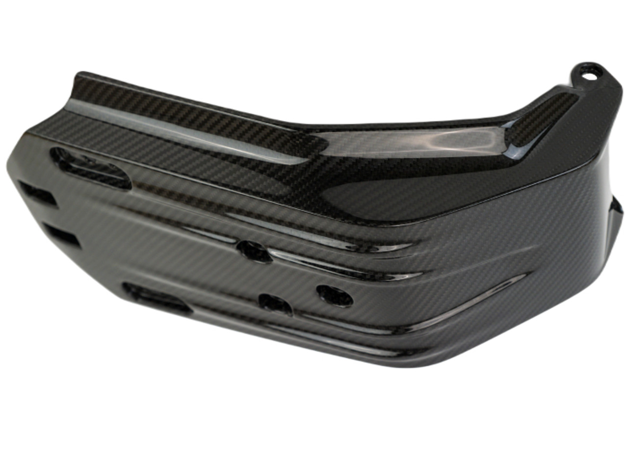 Skid Plate in Glossy Twill Weave Carbon Fiber for KTM 690 SMC R & Enduro R 2019-2021